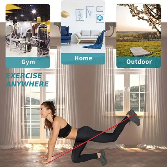 1pc Black Sports Yoga Resistance Bands:
